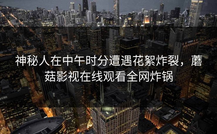 神秘人在中午时分遭遇花絮炸裂，蘑菇影视在线观看全网炸锅